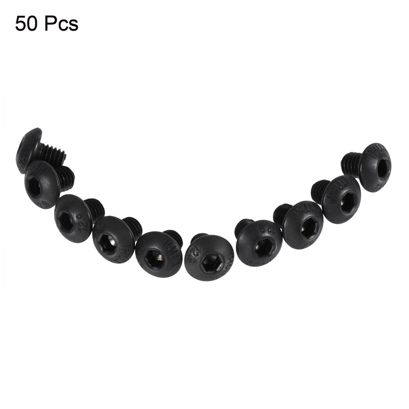 sourcing map M5x6mm Hex Socket Button Head Cap Bolts Screws