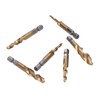 6Pcs Hex Shank Drill High Speed Steel Tap Chamfer Spiral