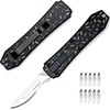 Automatic Utility Knife,All Metal Construction Carbon Stainless Steel Blade,EDC Push