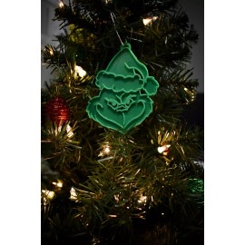 GRINCH FACE HEAD DR SEUSS MOVIE BOOK CARTOON HOLIDAY ORNAMENT USA PR2234