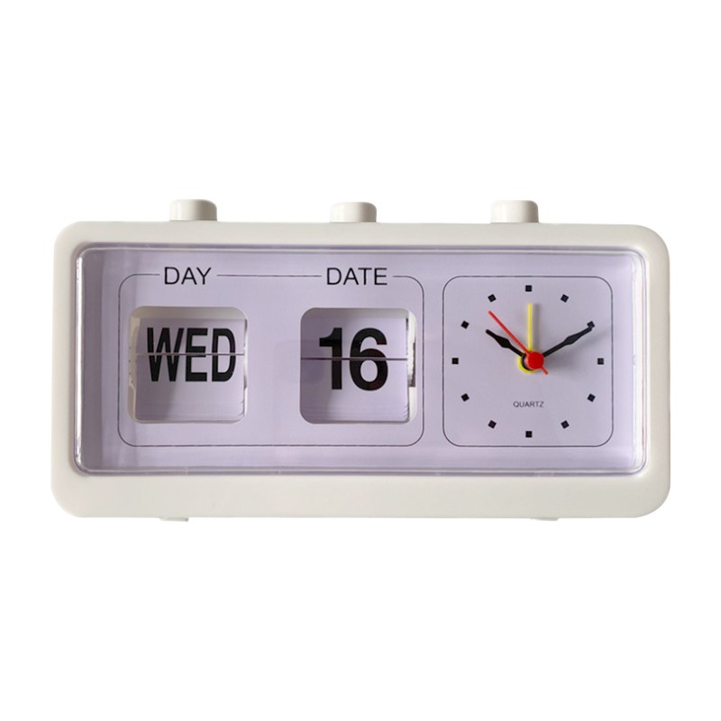 Desk Table Alarm Clock Manual Jump Calendar Desktop Alarm Clock