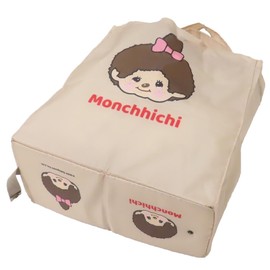 Kamio Japan Monchhichi 226371 Boy & Girl Eco Bag with Wide Bottom Plate with Drawstring