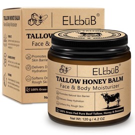 ELBBUB Tallow Honey Balm, Moisturizing Skin Care Cream, Hydrating Face & Body Moisturizer, Face Lotion for Men and Women