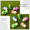 ERINGOGO 25pcs Small Turtle Miniature Turtle Resin Animal Bulk Minifigure