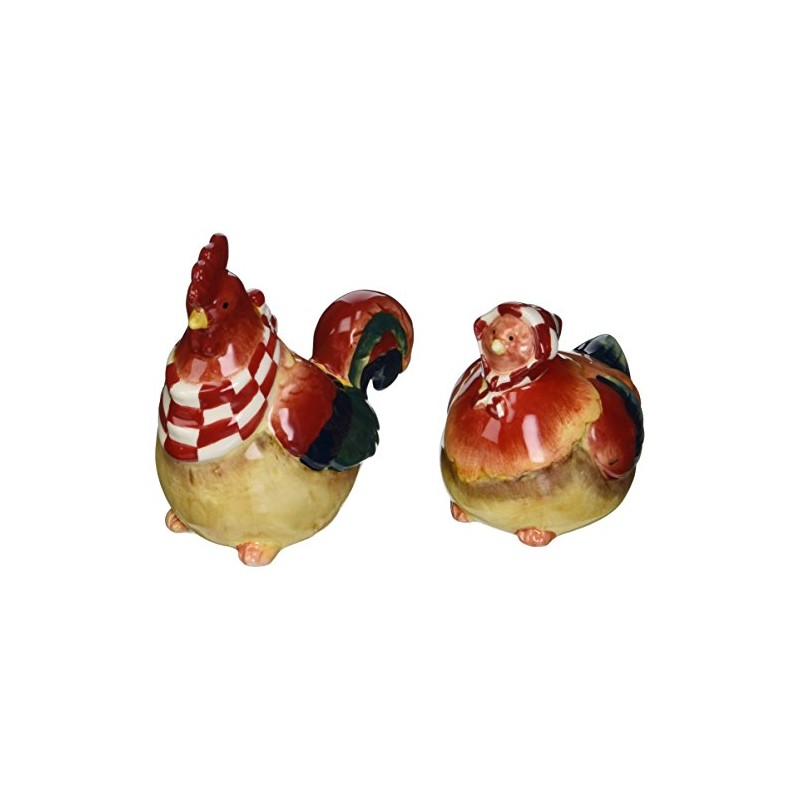 Appletree Design Barn Yard Chicken Salt and Pepper Set, 2-3/4-Inch,
