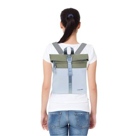 New Rebels Backpack Women's Bag Fashion Small Women's Backpack Mini Handbag Tarpaulin Waterproof New York Backham Small 51.1331 + Key Case Bagboom, Ferron Grey/Olive 08