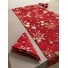 1KDreams Christmas Tablecloth with Red Background with Stars and Gold