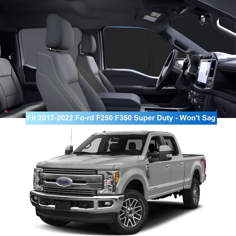 ULROLIT Front Side Window Sun Shade for 2017-2022 Fo-rd F250