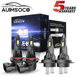 AUIMSOCO For Toyota MR2 Spyder Convertible 1.8L 2003-2006 4x LED Headlight High Low Bulbs