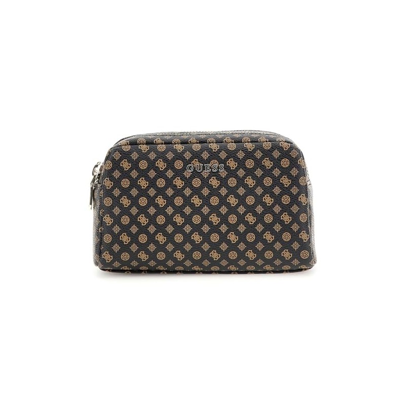 GUESS Double Zip Mocha Logo Multi, Mocha Logo Multi