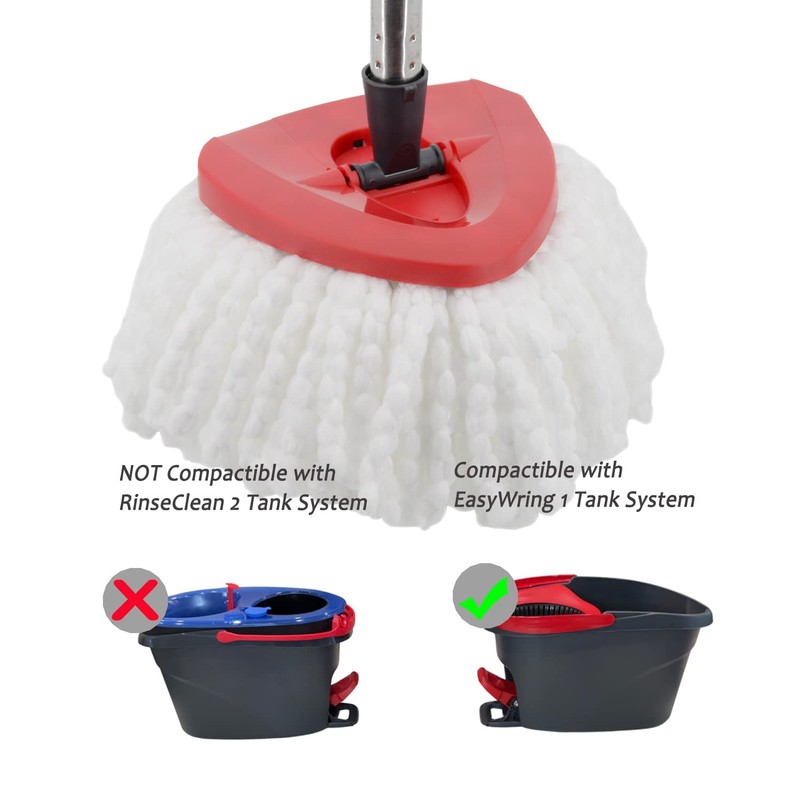 4 Pack Spin Mop Replacement Heads Microfiber Mop Refills Replace