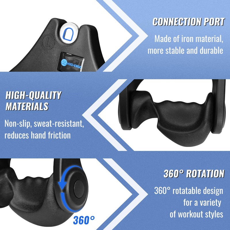 HXD-ERGO LAT Pulldown Attachments-LAT Pull Down Bar with Ergonomic Grips,