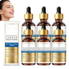 Sérum reafirmante facial con péptidos, colágeno, ácido hialurónico, sérum hidratante antiarrugas, sérum de vitamina C para piel madura, mujeres mayores de 40 años, todo tipo de piel, cuidado (PCS6)