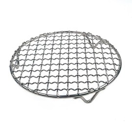 Desirable Round Grilling Grill with Feet Charcoal Grilling Stainless Steel 304 Heavy Duty BBQ Net, Barbecue Net, Barbecue, Grill Sheet, Deep Fried Food, Oil, Tonkatsu Net, Fried Tempura,