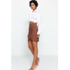 Trendyol Women's Asymmetric Woven Skirt, dunkelbraun