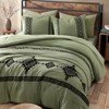 MAIREVE Embroidery Queen Size Comforter Sets, Light Olive Green Western