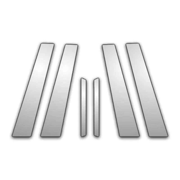 Brighter Design 6Pc Chrome Pillar Post Trim for 2010-2012 Ford
