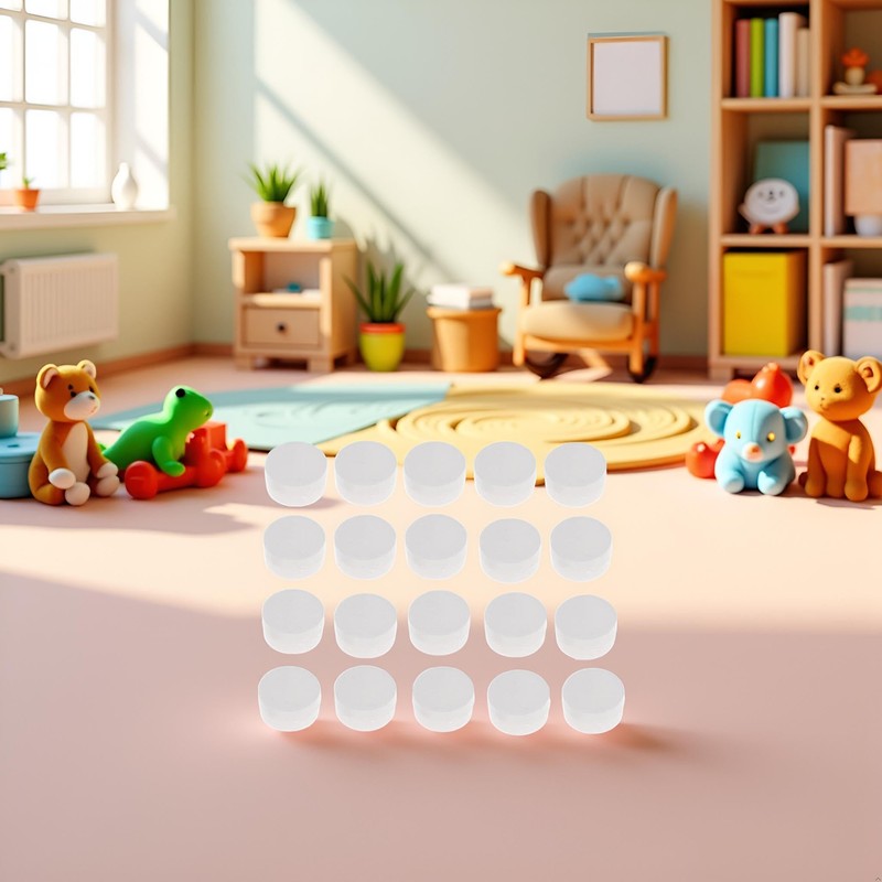 20Pcs White Rattle Box Noise Maker Insert Squeaker Plastic Ring