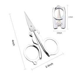 3 Pieces Small Folding Scissors, Travel Multifunctional Stainless Steel Folding Mini Scissors