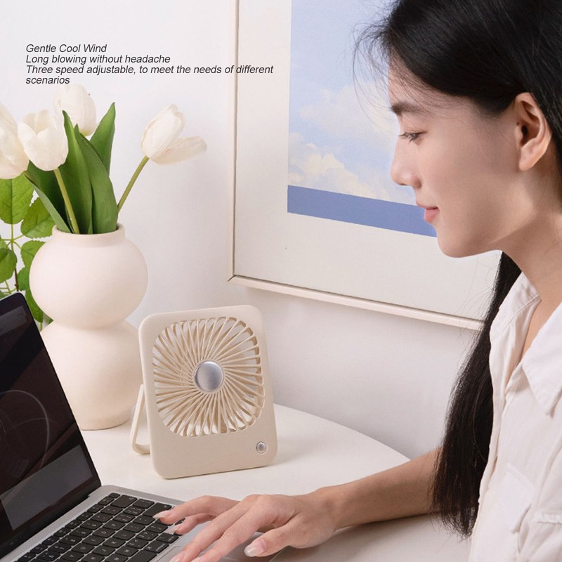 Desk Fan 3 Speed Adjustable Low Noise Powerful Portable Small
