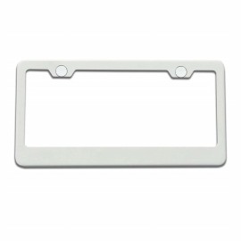 Aftermarket Products T304 Stainless Steel License Plate Frame Holder Matte White Powder Coating