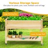 Giantex Raised Garden Bed on Wheels, Wood Planter Box with