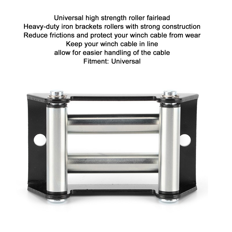 Heavy Duty Winch Roller Fairlead Galvanize 110mm/4.3in Hole Distance with