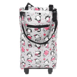 Shopping Trolley on Wheels Folding Shopping Cart Shopping Trolley Bag Collapsible Trolley Bags Folding Shopping Bag with Wheels, Suitable for Outdoor Use 44 X 26 X 14cm