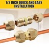 Opfiue 2PCS Copper Pipe Extension Joint Connectors, Air Conditioning Coupling