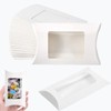 50 Pcs Pillow Gift Boxes with Windows,Kraft Paper Mini Pillow
