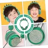 Mobestech 3pcs Boy Girl Headphones Microphone Dinosaur Comfortable Ear Cable