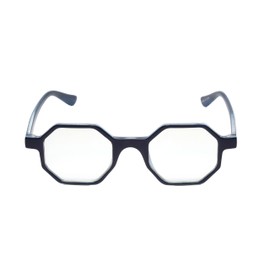 Calabria R786C Blue Light Reading Glasses +4.00 Denim Clear Crystal Men Women Trendy Computer Readers Gaming Work TV Phones