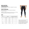 PowerLayer Mens Leggings Compression Pants Sports Pants Long, black