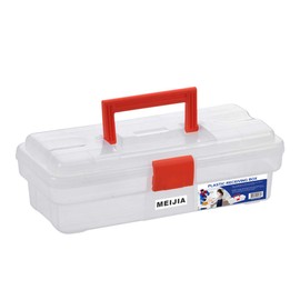 MEIJIA - Organizador de herramientas portátil con asa, caja (negro y naranja)