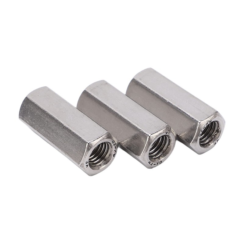 6pcs M12 Hex Coupling Nut Long Rod Coupling Hex Nut