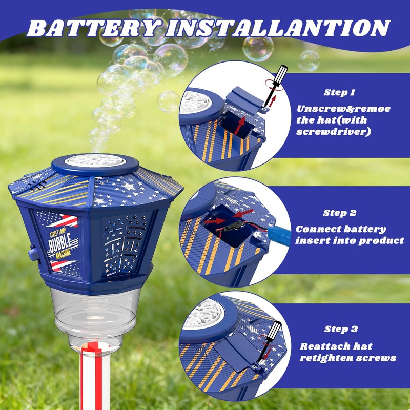 Bubble Machine for Kids Bubble Blower Maker with Lights and