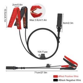 Linkstyle SAE to Battery Alligator Clip and Ring Terminal, 16AWG 2FT SAE 2Pin Quick Release Disconnect Charging Extension Cable, for Car Battery Charger, Solar Power