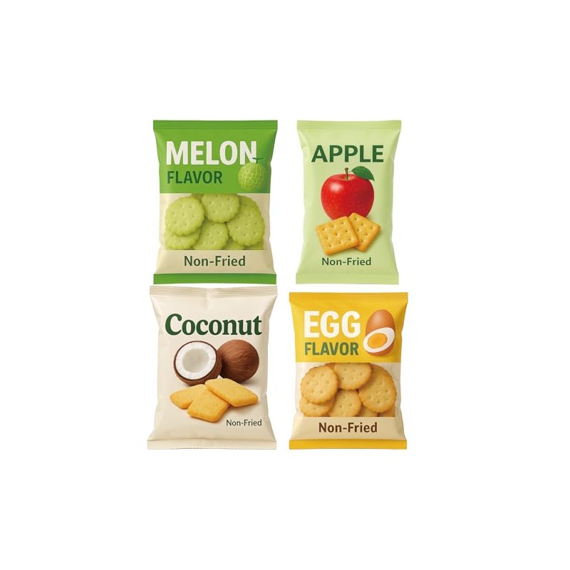 Non Fried Melon Flavor Cracker 280g (9.87oz), Pack of 5
