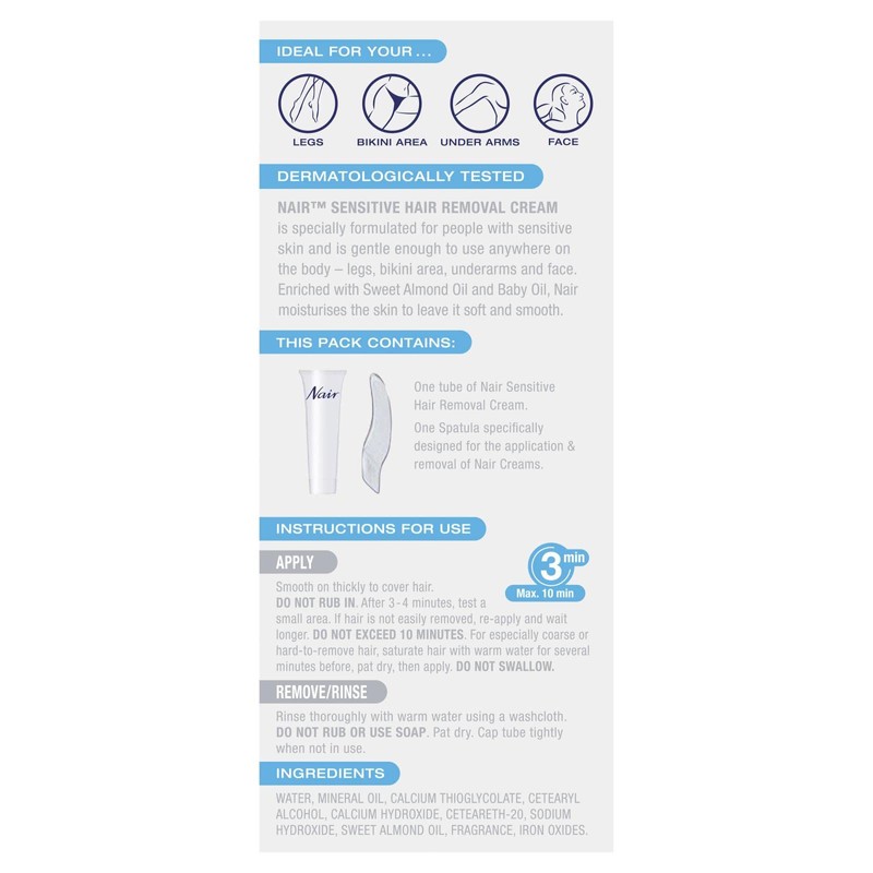 Nair Hair Remover Cream Sensitive 75g