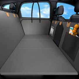 BONTHEE Dog Car Seat for Large Medium Dogs – Waterproof Back Seat Extender with Reinforced Hard Bottom,Breathable Mesh Windows,Storage Pockets & Adjustable Straps,Universal Fit for Cars,SUVs,Trucks