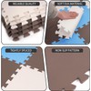 BalanceFrom Puzzle Play Mat, 36-Pc Interlocking Foam Floor Tiles, Blue/Brown/Beige