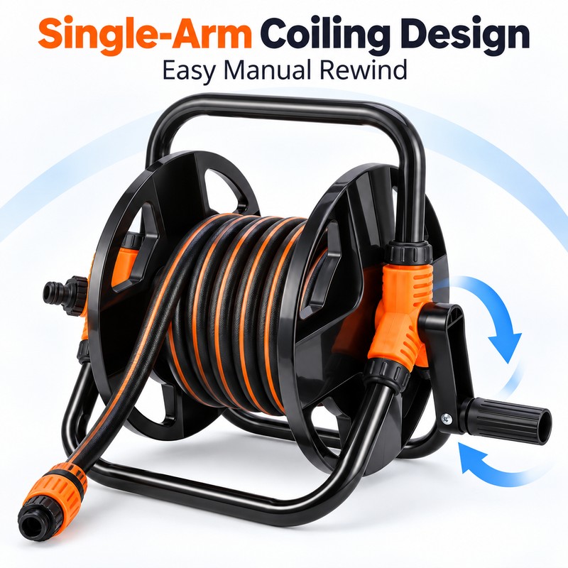 Portable Garden Hose Reel for Water Pipe Storage – Plastic