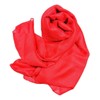 Shanlin Solid Color Silk Feel Long Scarves (Red)