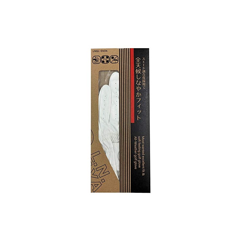 LEZAX Men's L.N.JAYA Golf Glove Left Hand, White, 8.7 inches