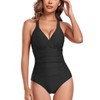 Vevarble Womens One Piece Swimsuits Tummy Control Ruched Cross-Strap Swimwear