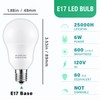E17 Intermediate Base LED Light Bulbs, 6W(60 Watt Equivalent), Warm