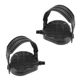 Laroal 2 Pieces Bicycle Pedal Straps Fitness Bike Pedal And Strap Fixture Set Replacement Fitness Pedal Adjustable Pedal Straps For Exercise Bike Spin Stationary Bike