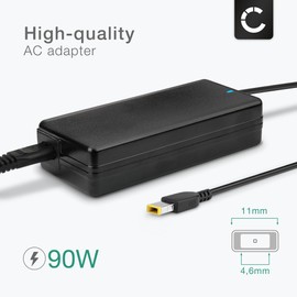 subtel® 90 W Laptop Charging Cable for Lenovo ThinkPad x1 Yoga, Carbon, T440, T450, T460, T470, X240, X250, X270-20V Replacement Charger ADLX45NCC3A - 2.6 m Notebook Power Supply, Charger AC Power