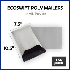 EcoSwift 150 7.5x10.5 EcoSwift Poly Mailers Plastic Envelopes Shipping Bags 1.7MIL