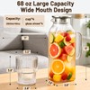 Glass Pitcher with Lid and 4 Glass Cups Set, 68